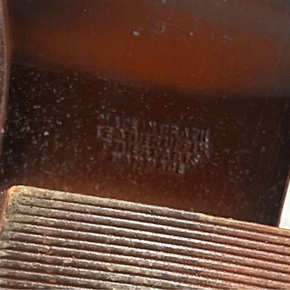 YoYo Vintage Y2K 6.5 Wooden Leather Platform Chunky Wedge Sandals 90’s - Picture 10 of 10